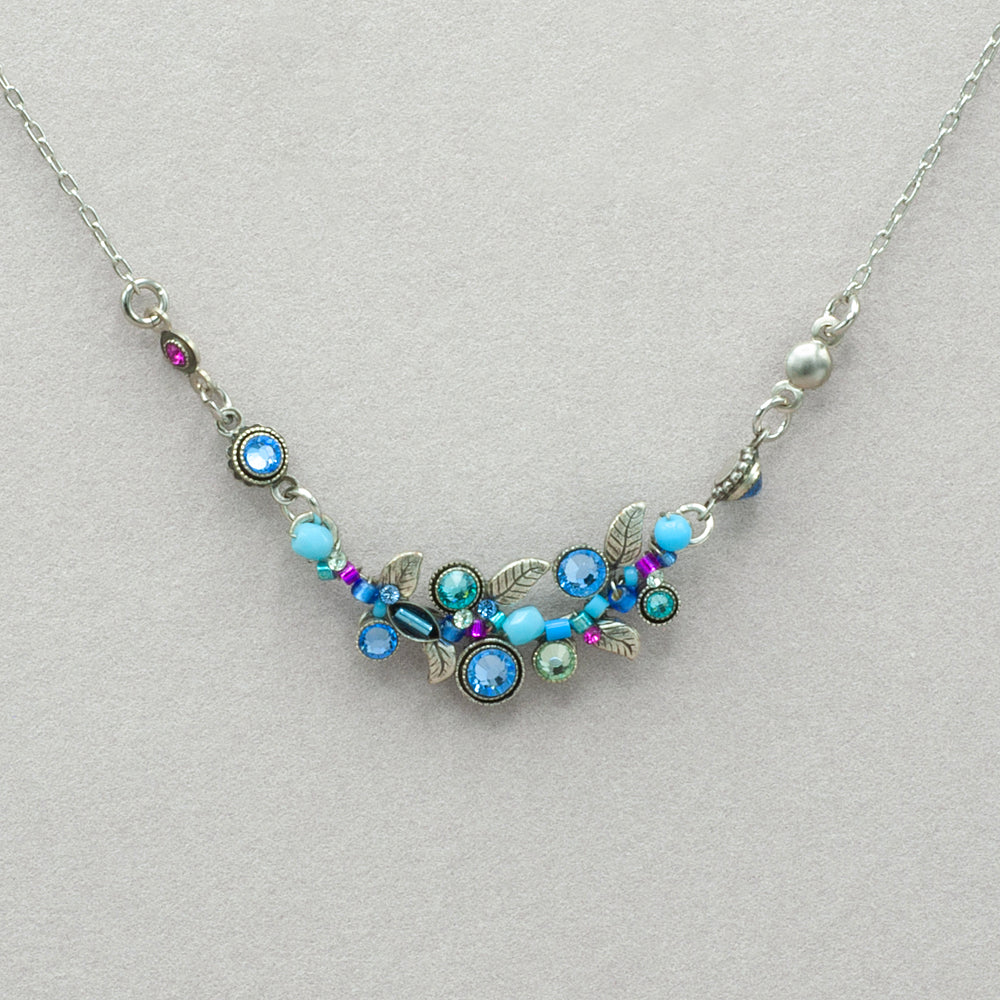 Firefly Petite Scallop Necklace - Light Blue