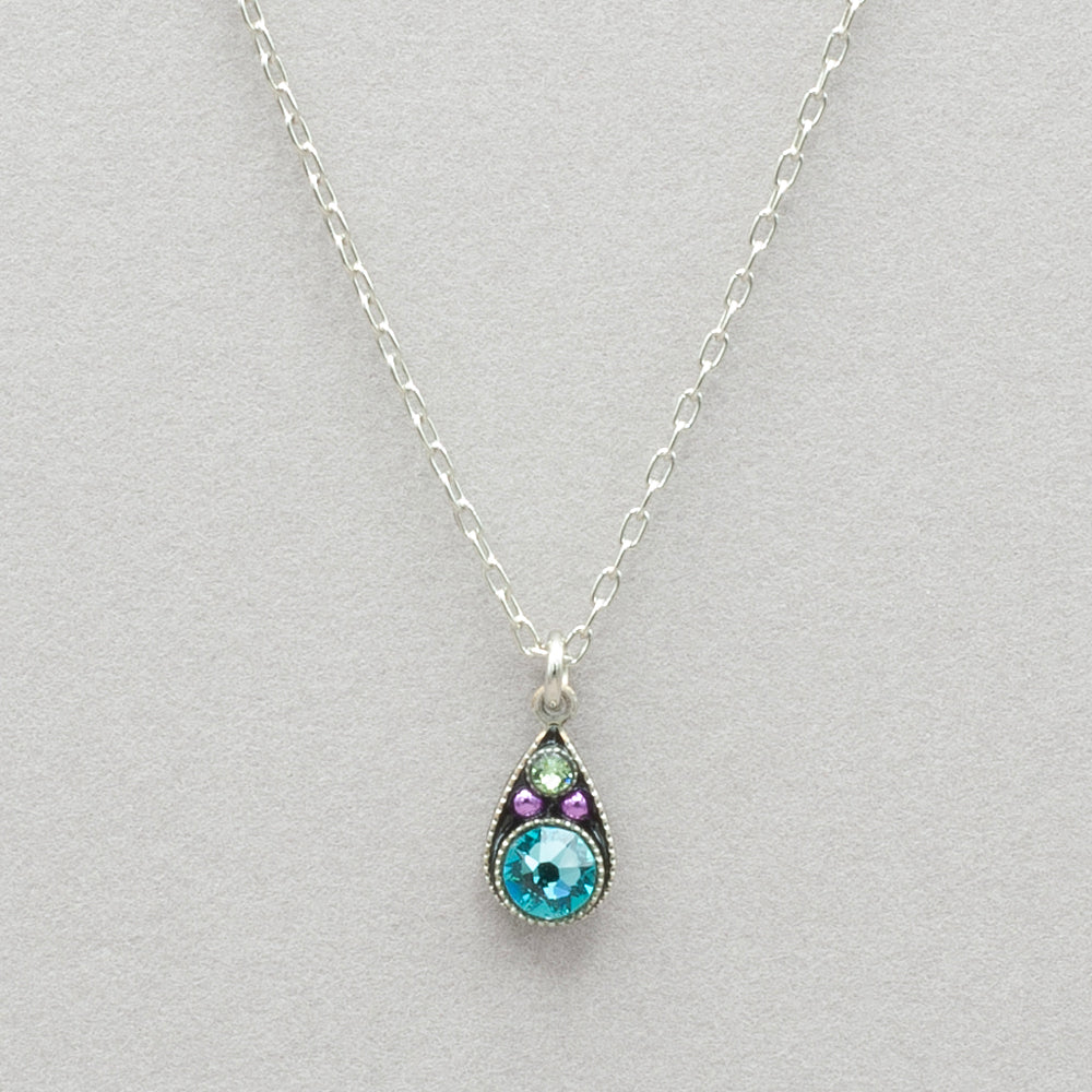 Firefly Domas Drop Pendant Necklace - Light Turquoise