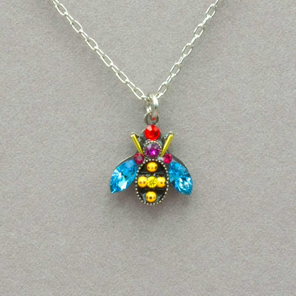 Firefly Bee Pendant Necklace - Multicolor