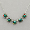 Firefly Emerald Medium 5 Square Necklace