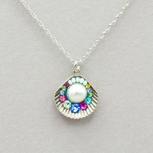 Firefly Beach Pearl Large Shell Pendant Necklace