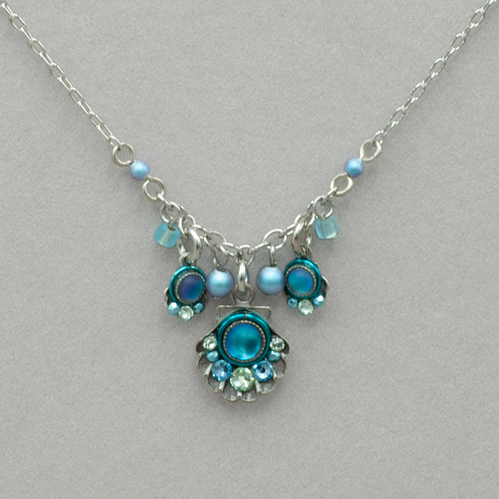 Firefly Beach Pearl Mini Necklace - Aqua