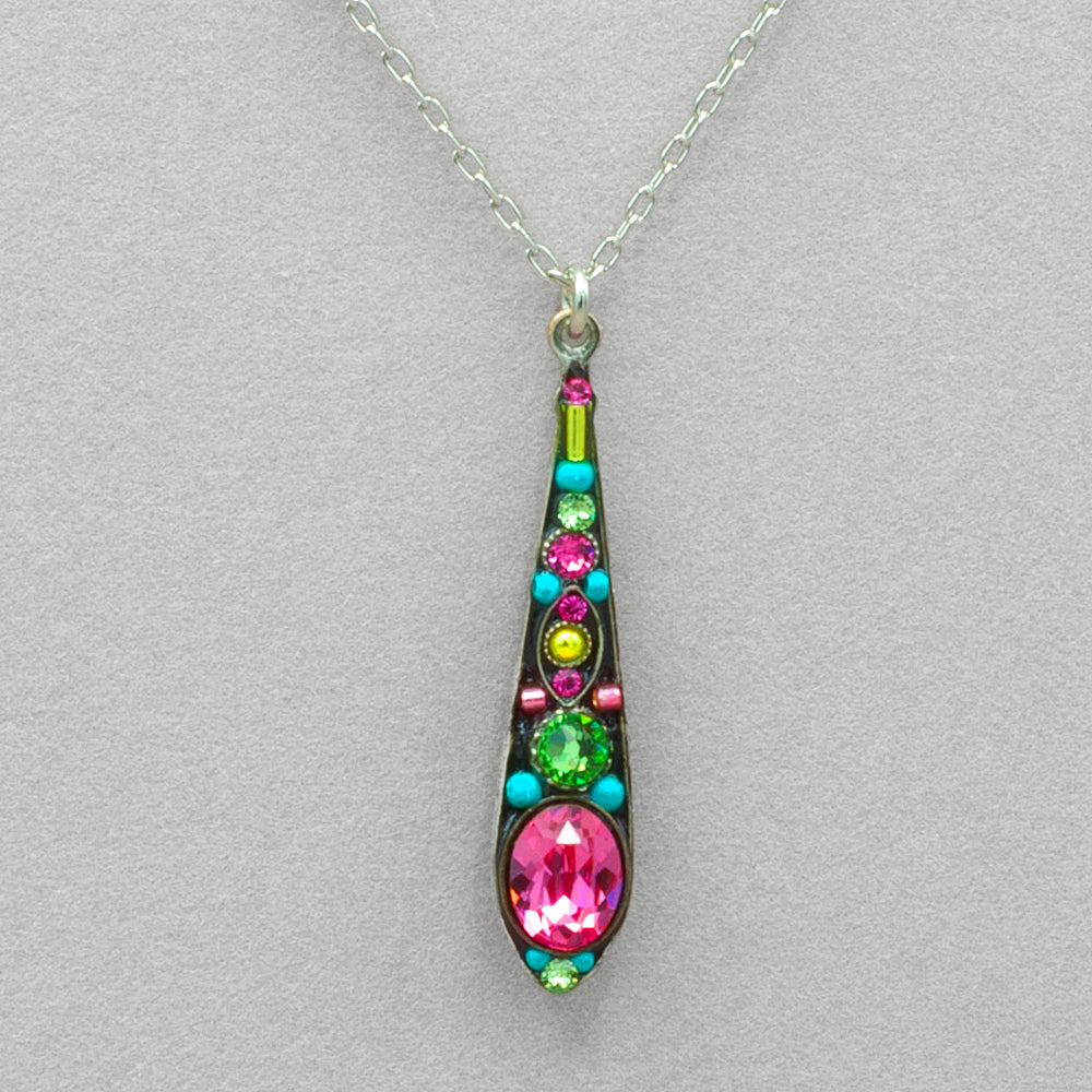 Firefly Stiletto Pendant Necklace - Rose