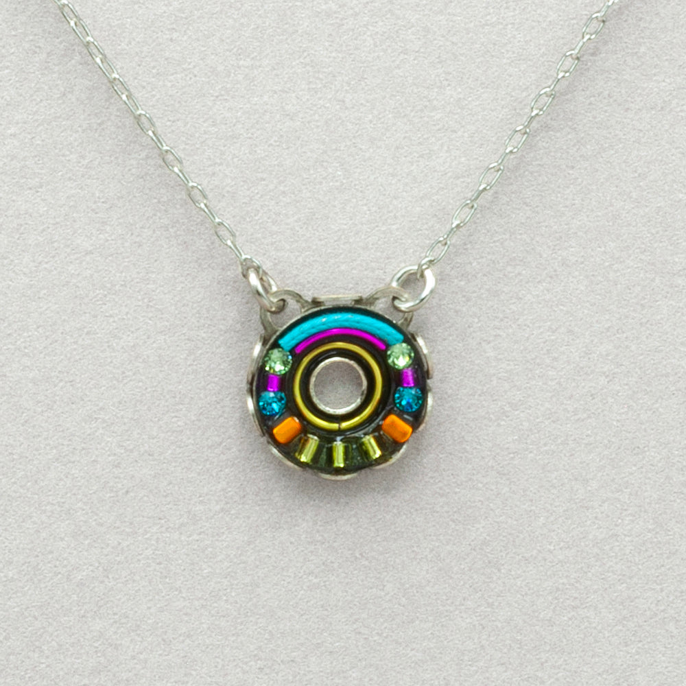 Firefly Simple Hoop Pendant Necklace - Multicolor