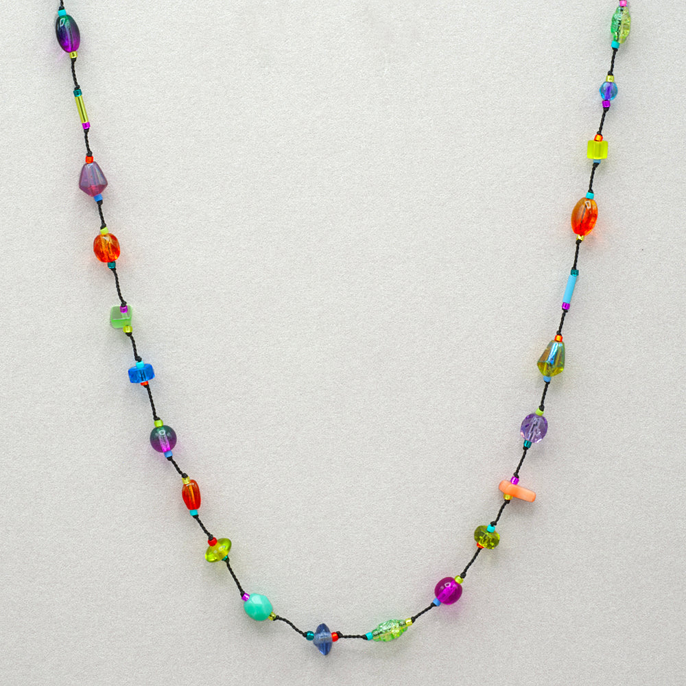 Firefly Silk Thread Medium Necklace - Multicolor