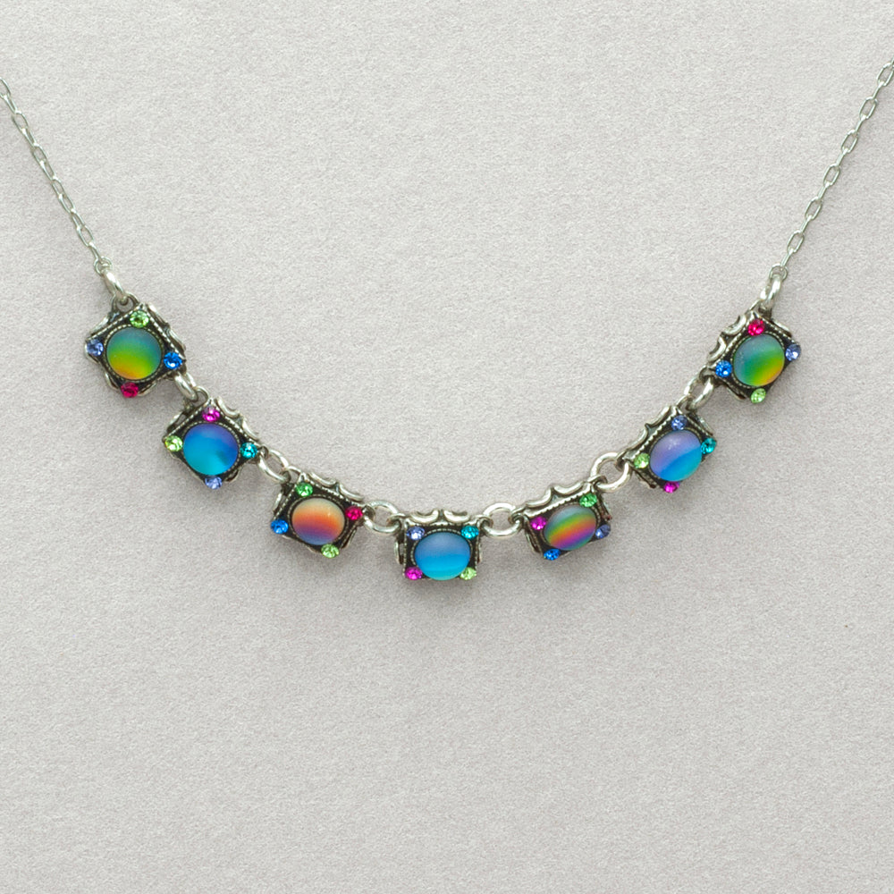 Firefly Moonlight Rainbow Necklace - Jewel Tone