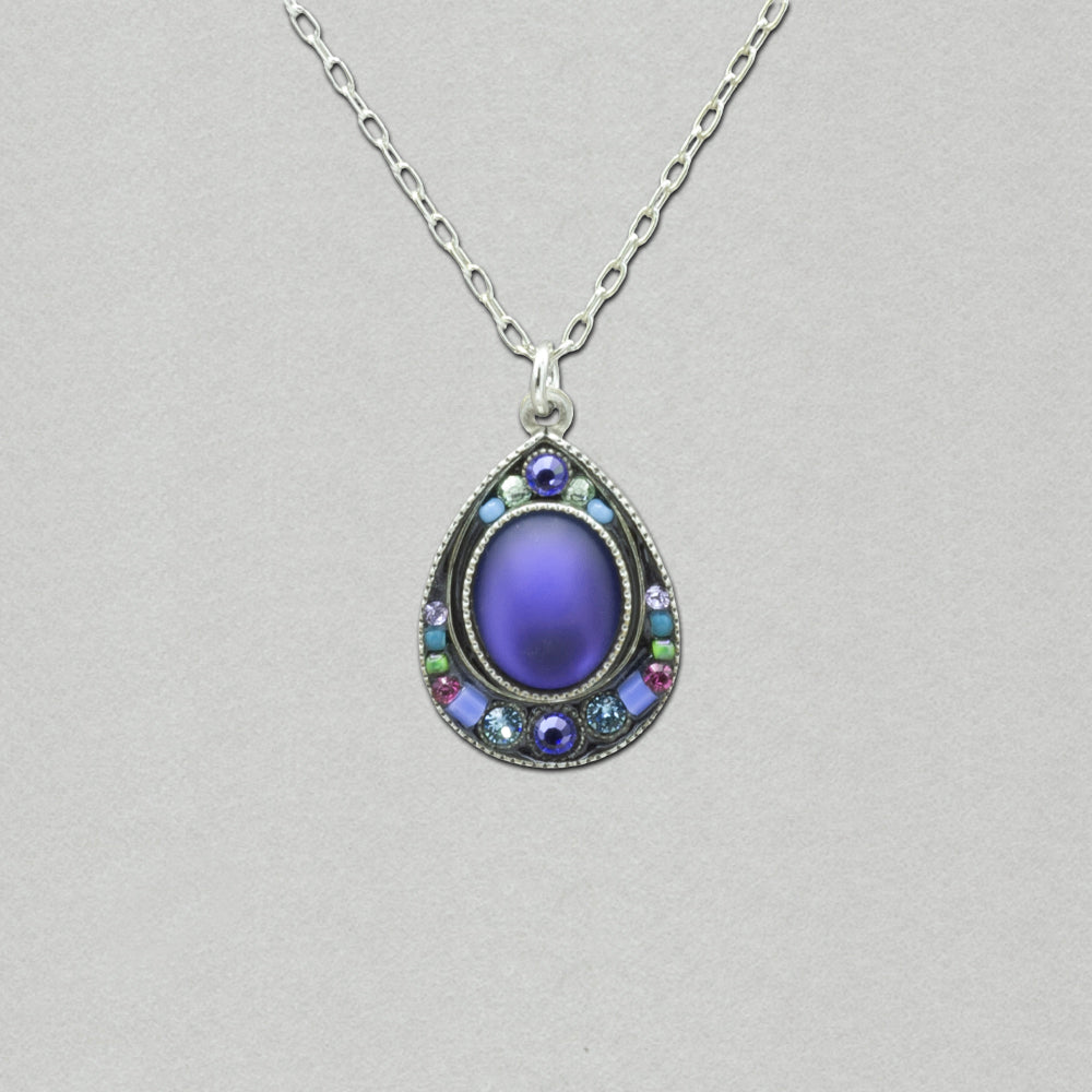 Firefly Moonlight Simple Drop Wide Pendant - Tanzanite