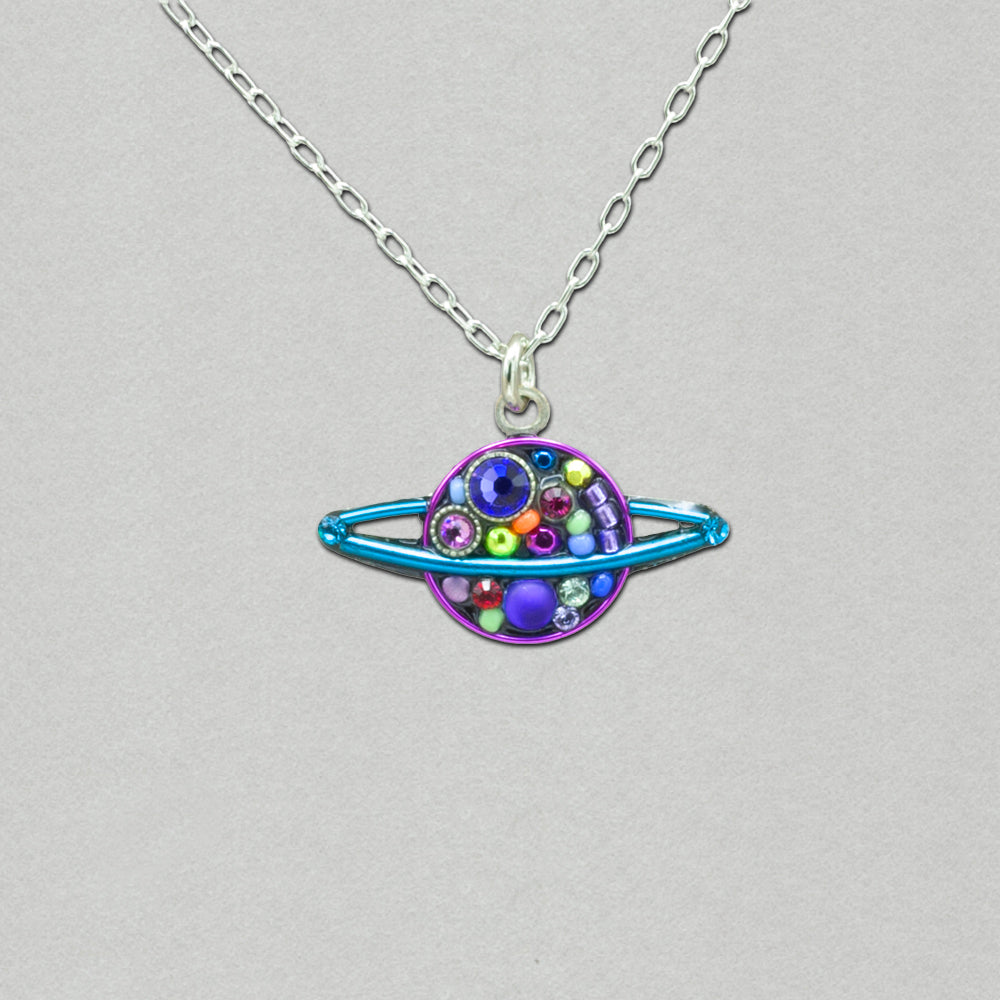 Firefly Saturn Pendant - Tanzanite