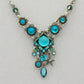 Firefly Ocean V Beach Glass Fringe Necklace - Aqua