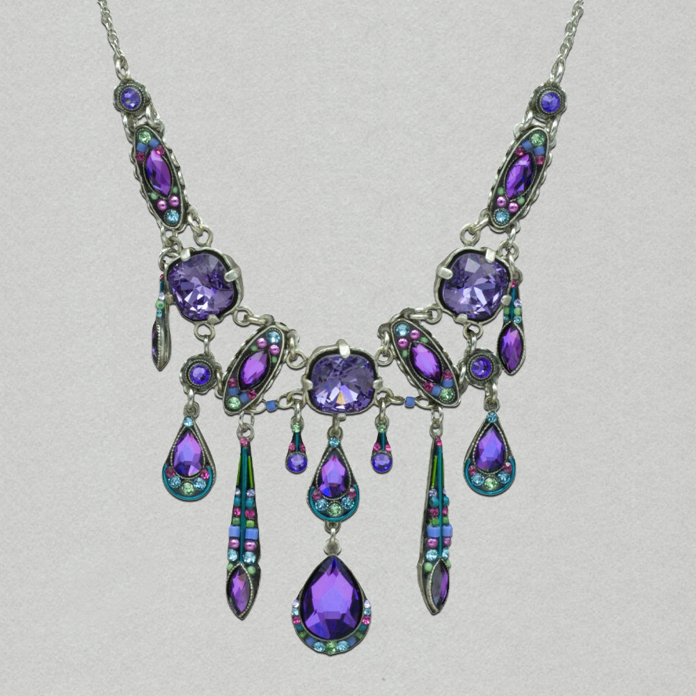 Firefly Carmel Elaborate Necklace - Purple