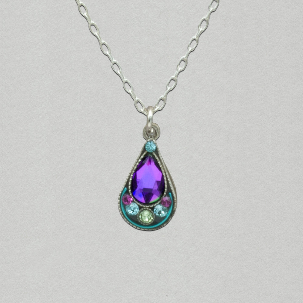 Firefly Carmel Simple Drop Pendant - Purple