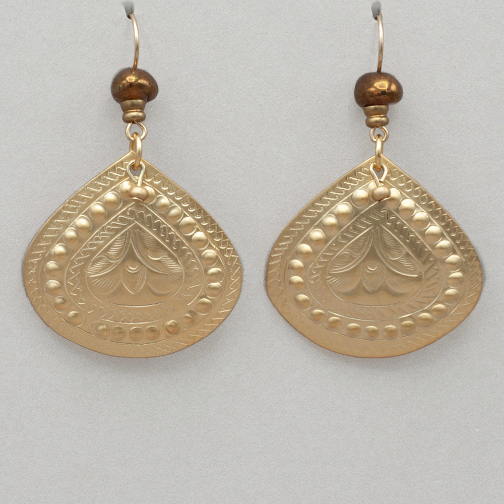 John Michael Richardson Tears of Joy Earrings- Gold