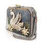 Mary Frances Swan Princess Shoulder Handbag