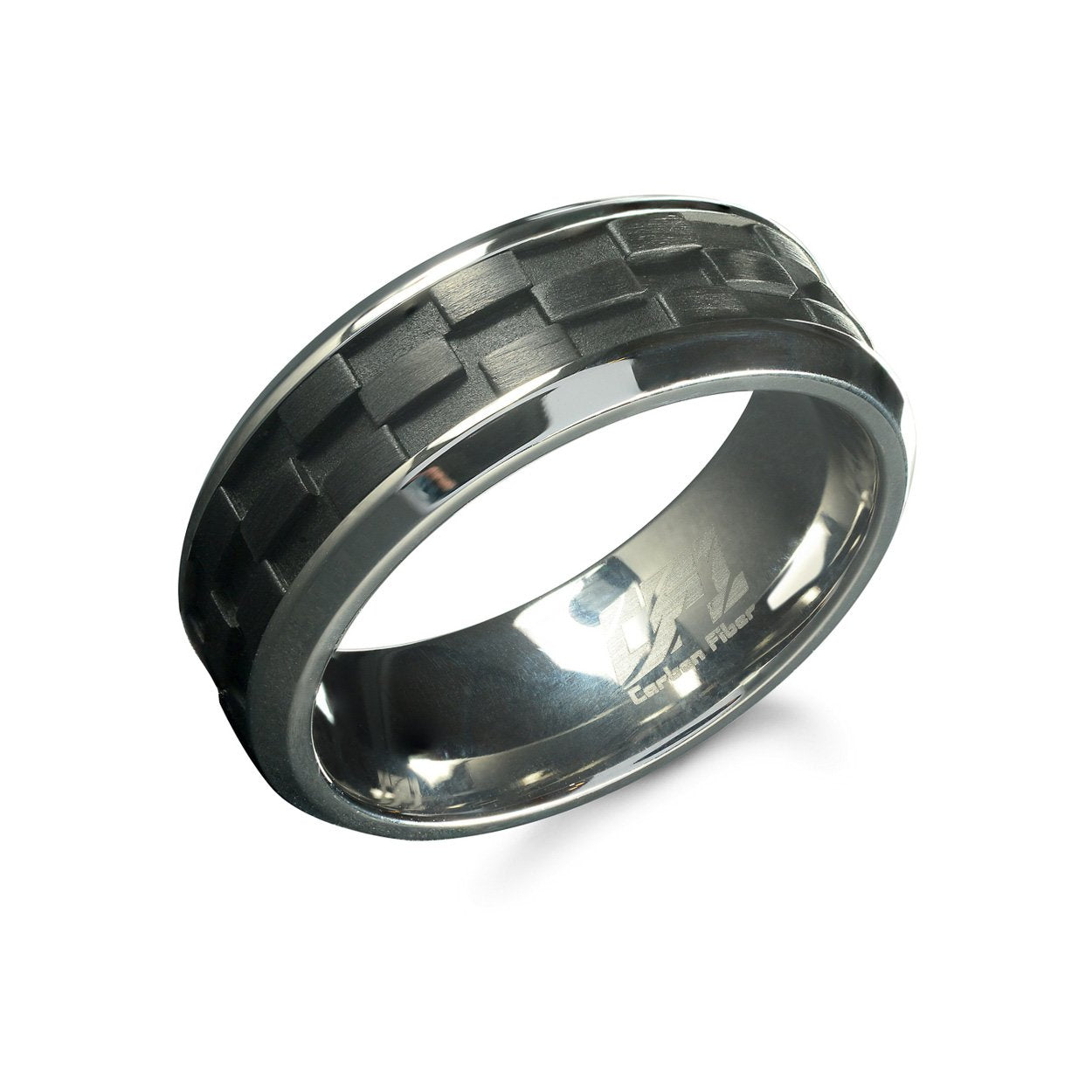 Italgem Stainless Steel and Carbon-Fiber Ring