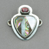 Tabra Inlayed Mother of Pearl & Pink Tourmaline Charm