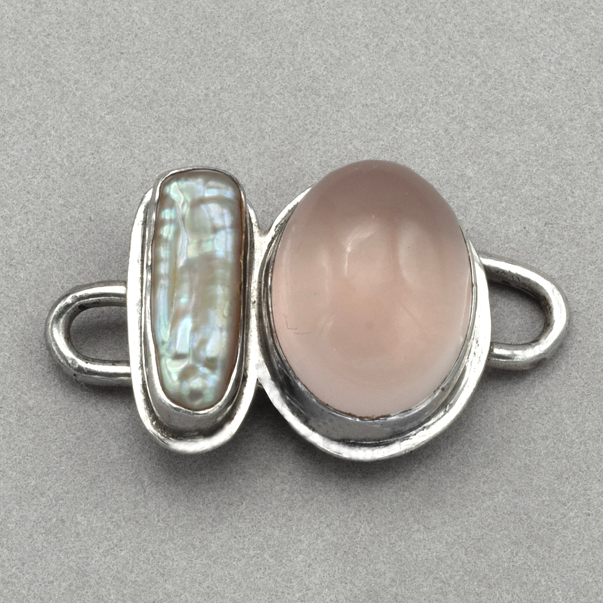 Tabra Vintage Rose Quartz and Pearl Charm