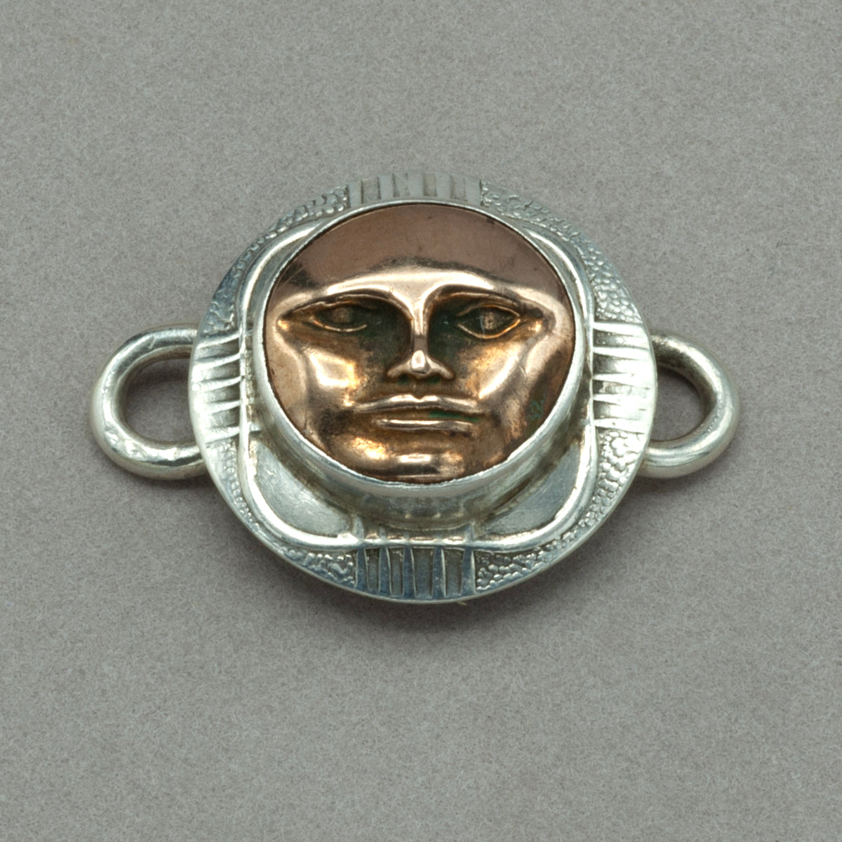 Tabra Vintage Small Bronze Sun Face Charm