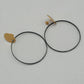 Maria Rzewuska Black Hoop and Gold Vermeil Plates Post Earrings