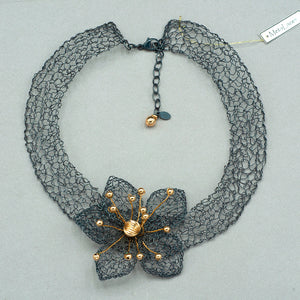 MetaLace Flower Statement Necklace