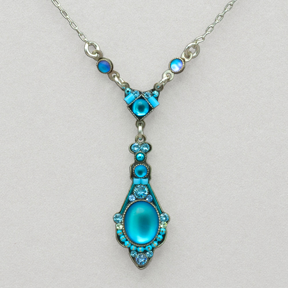 Firefly Moonlight Long Drop Pendant - Light Blue