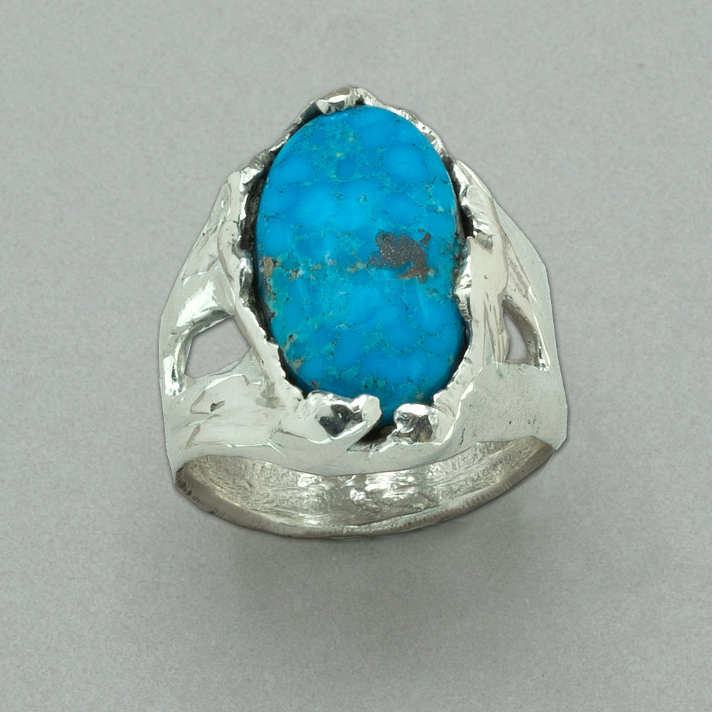 Jim Kelly Turquoise and Sterling Silver Ring