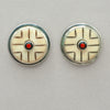 Tabra Vintage Whimsical Inlayed Post Earrings