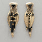 Tabra Vintage Gold and Onyx Earrings