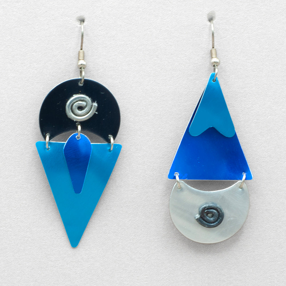 Sylvi Harwin Aluminum Asymmetric Earrings