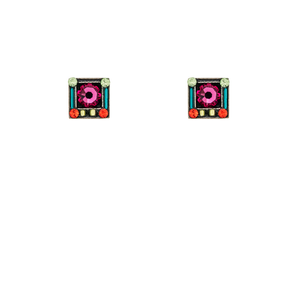 Firefly Stud Square Post Earring - Multicolor