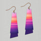 Illustrated Light Sunset Beach Dusk Flutter Multilayer Earrings