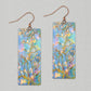 Illustrated Light Almond Branches Banner Handmade Earrings