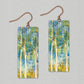 Illustrated Light Springtime Aspen Banner Handmade Earrings