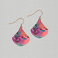 Illustrated Light Tropical Twilight Foliage Ginkgo Handmade Earrings