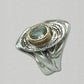 Jim Kelly Aquamarine 14K Gold amd Sterling Silver Ring