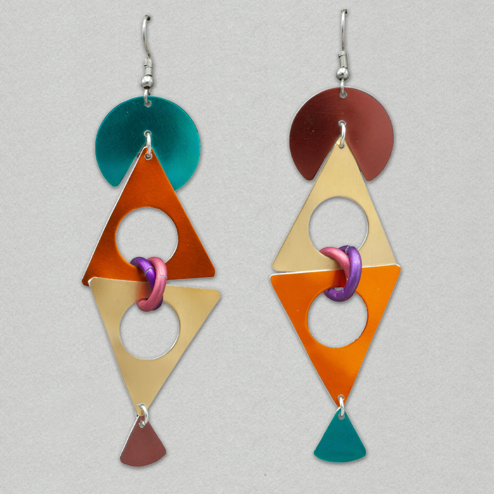 Sylvi Harwin Asymmetric Earrings - California Sunrise