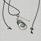 Tabra Vintage Sterling Silver Perfume Bottle Cord Necklace