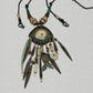 Tabra Vintage Mexican Cats Eye Shell Cord Necklace