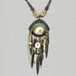 Tabra Vintage Mexican Cats Eye Shell Cord Necklace
