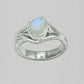 Jim Kelly Rainbow Moonstone Sterling Silver Ring