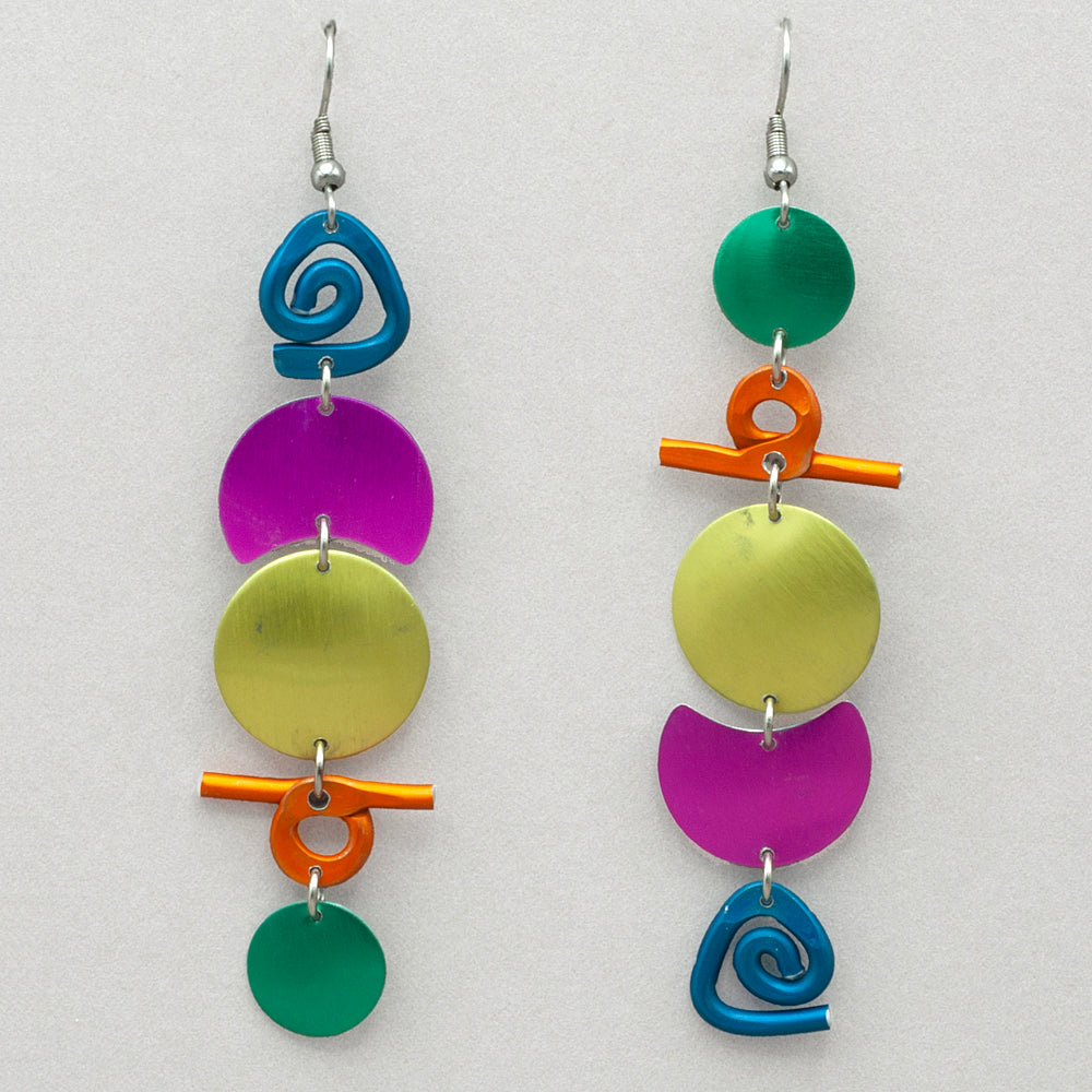 Sylvi Harwin Asymmetric Earrings - Bright