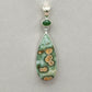 Ocean Jasper and Green Jade Sterling Silver Pendant
