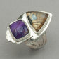 Jim Kelly Sugilite and Rutilated Quartz Ring