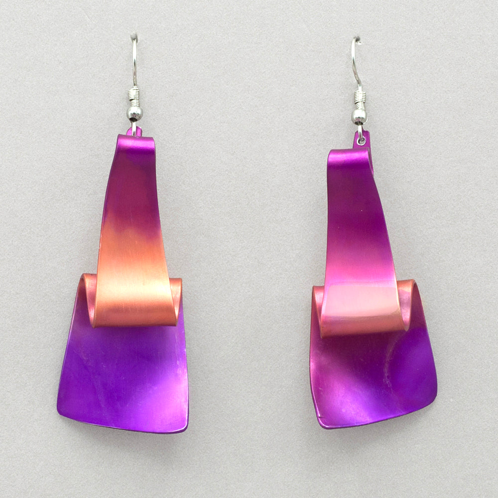 Sylvi Harwin Aluminum Ribbon Earrings - Hot