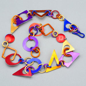 Sylvi Harwin Aluminum Necklace in Geometric Shapes
