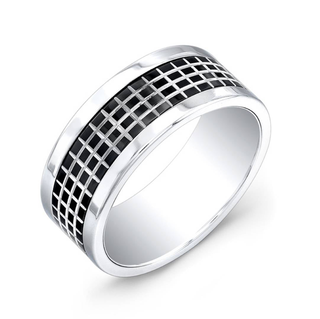 Italgem Stainless Steel Grid Spinner Ring