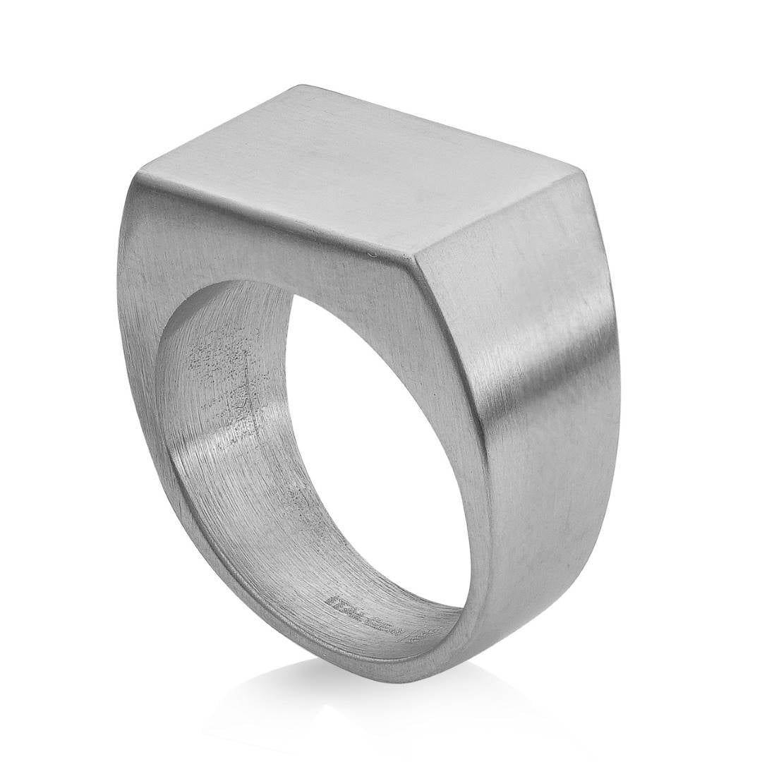 Italgem Stainless Steel Signet Ring