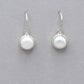 Button Pearl Drop Earrings