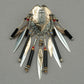Tabra Vintage Large Sterling Silver Scarab Earrings