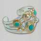 Michou Cascade Tahoe Blue Gold Vermeil Cuff Bracelet