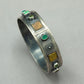 Tabra Boulder Opal and Tourmaline Sterling Silver Bangle